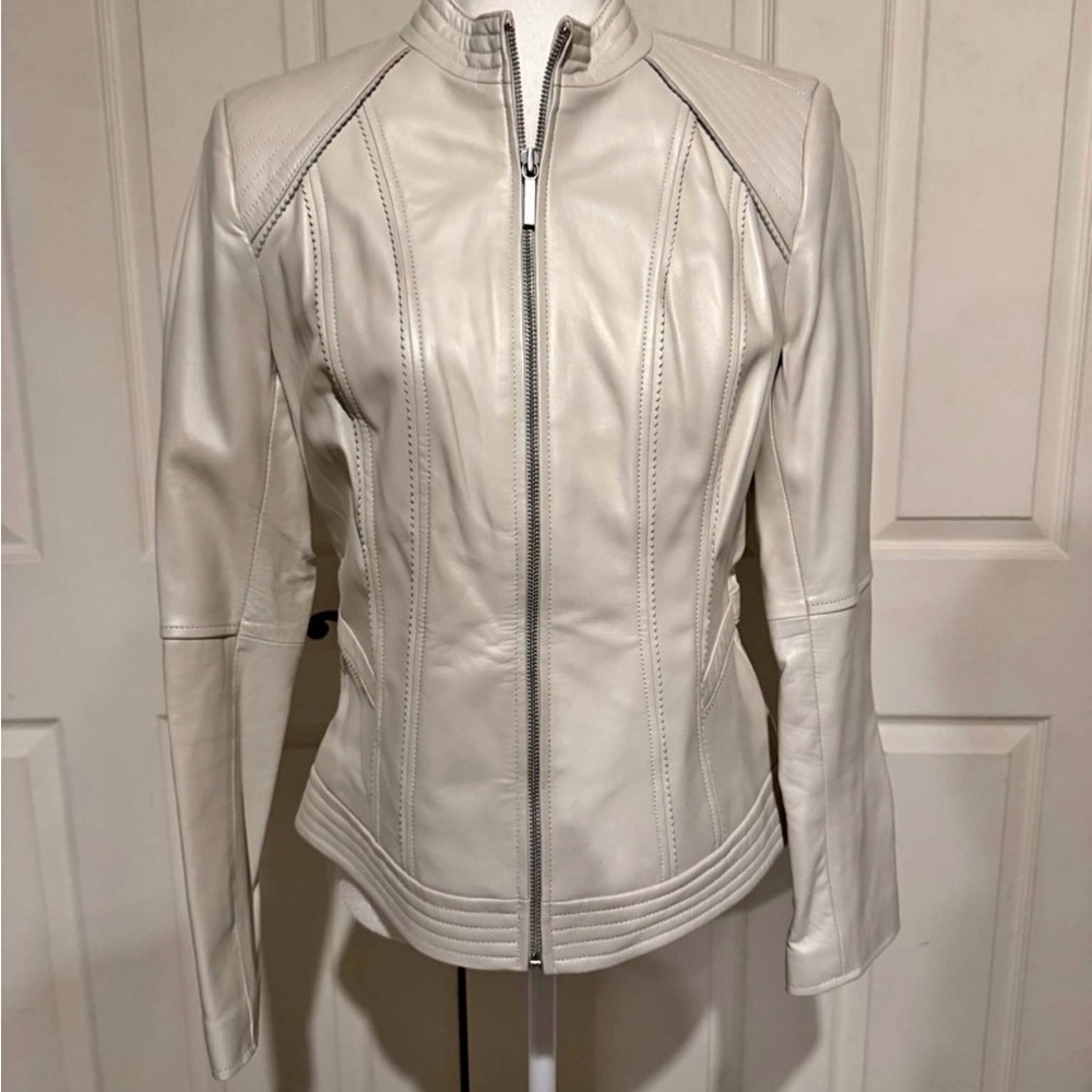 G.I.L.I. Cream Leather Jacket
